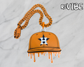 Astros Hat Drip Orange Hype Chain