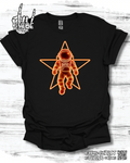 Astronaut Neon Space City Orange