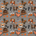 La Porte Bulldogs Seamless Pattern - Gray Background
