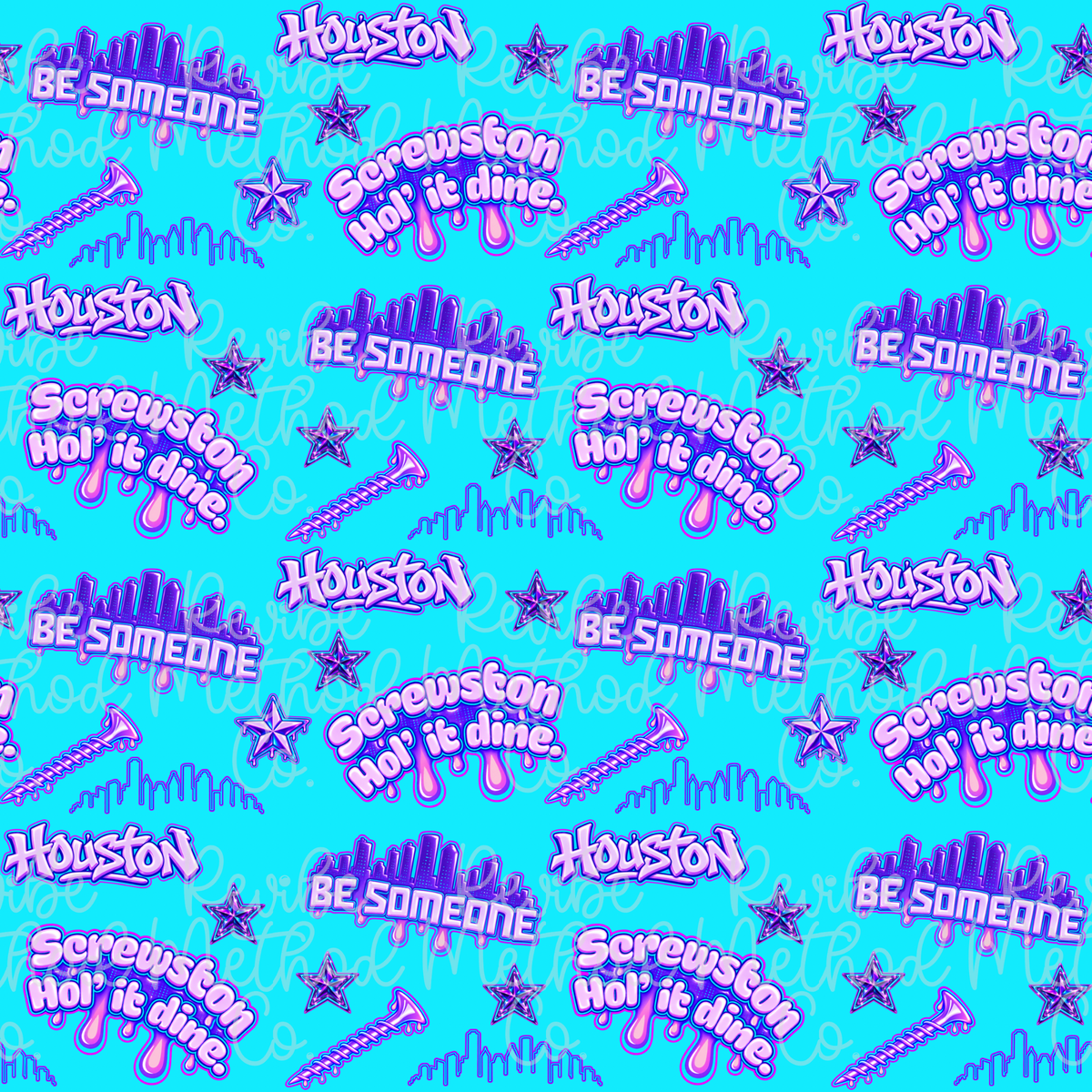 Screwston Cartoon Teal