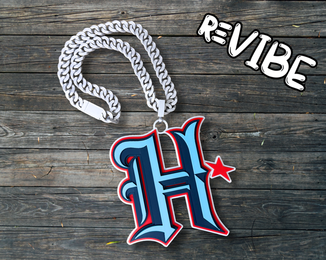 Silver, Red, and Blue Hype Chain