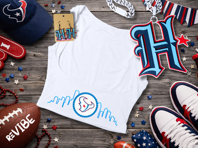 Houston Football Tank - Houston Skyline with Circle Logo